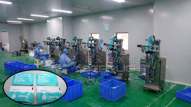 可孚醫(yī)療設備有限公司使用粉劑包裝機生產(chǎn)現(xiàn)場